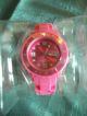 Armbanduhr,  Ice - Watch - Stil,  Gehäuse Mittelgroß,  Pink - Neuwertig Armbanduhren Bild 4