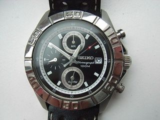 Armbanduhr Chronograph Seiko Alarm 100 M Bild