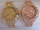 Ny London Gelb & Rose Gold Farbe Römische Zahlen Uhren Mode Chronograph Armbanduhren Bild 1