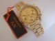 Ny London Gelb & Rose Gold Farbe Römische Zahlen Uhren Mode Chronograph Armbanduhren Bild 2