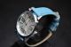 Faiberspace Damenuhr Analog Uhr Strass Gross Ziffern Pu Lederarmband Weiß Blau Armbanduhren Bild 2