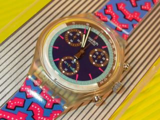 Swatch Chrono Wild Card In & Ovp,  Neuer Batterie Sck100 Bild