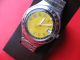 Swatch Irony 1993 Edelstahl,  Datumslupe,  Gelbes Zifferblatt Armbanduhren Bild 1