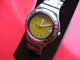 Swatch Irony 1993 Edelstahl,  Datumslupe,  Gelbes Zifferblatt Armbanduhren Bild 2