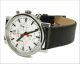 Mondaine Evo - 40mm Chronograph Herren Schwarze Leder Beobachten Armbanduhren Bild 2