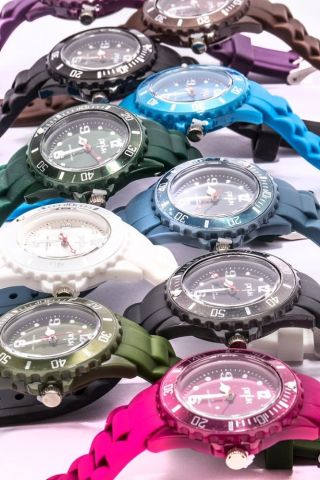 Silikon Trend Uhr Herren Armbanduhr Damen Gummi Watch Sport Ohne Batterie Bild