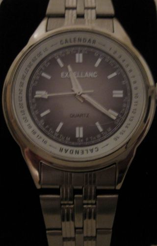 Excellanc Herrenuhr Armbanduhr Metallband Klassisch Quarz Watch Bild