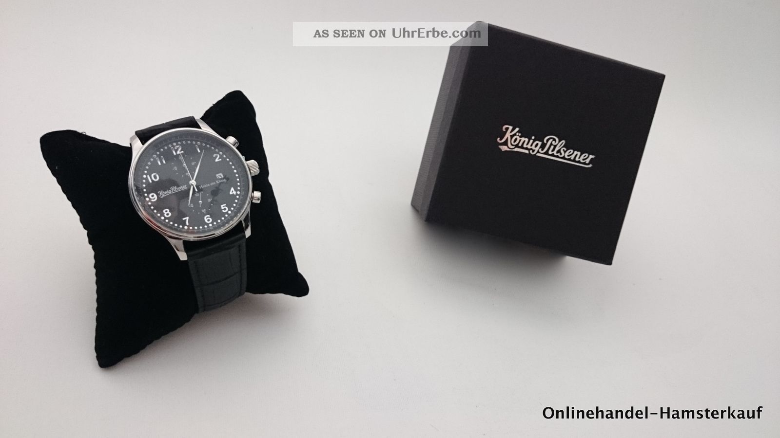 König Pilsener Armband Uhr Ovp Bier Beer Watch Datum Stoppfunkktion Leder Armbanduhren Bild
