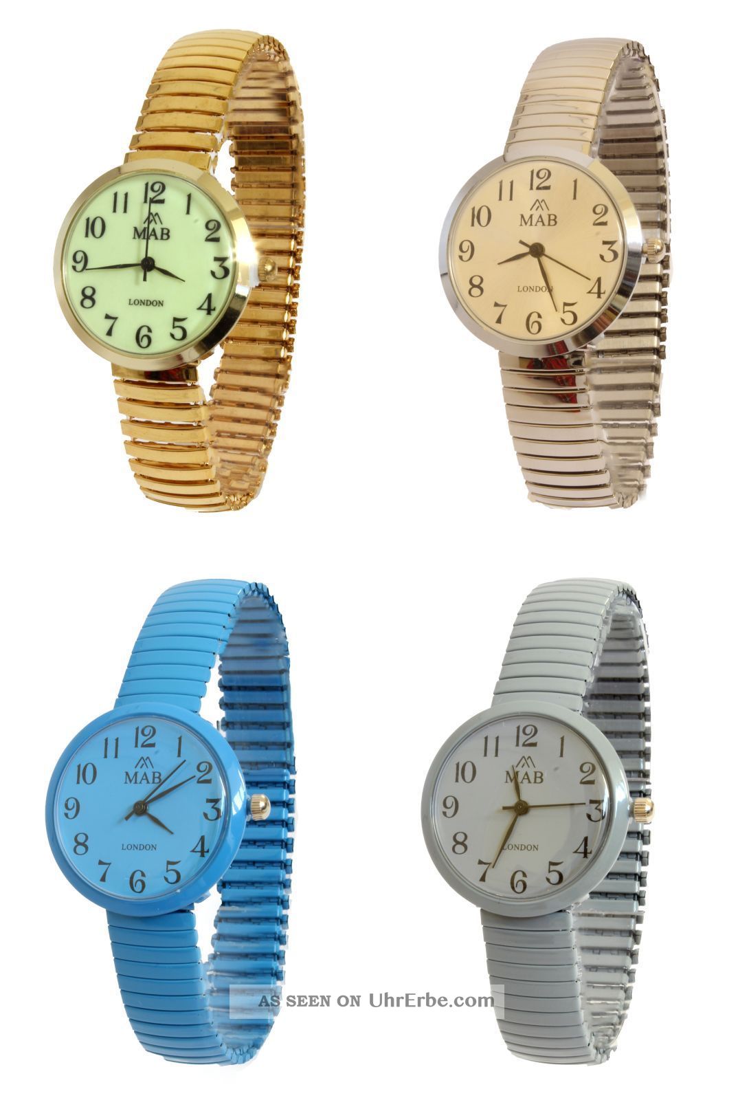 Damen Armbanduhr - Farbig Erweiterbar Mab Designer Modisch Rund Armband Erweiter Armbanduhren Bild