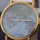 World Map Globe Mode Leder Alloy Damen Analog Quarz - Uhren Weiß Armbanduhren Bild 9