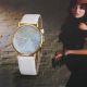 World Map Globe Mode Leder Alloy Damen Analog Quarz - Uhren Weiß Armbanduhren Bild 4