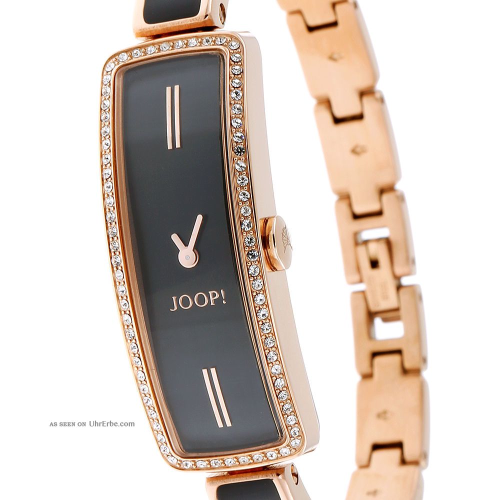 Joop Damenuhr Xs Jp100782f06 Edelstahl Schwarz Gold, Armbanduhren Bild