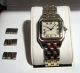 Traum Cartier Panthere Medium 2 Reihen Gold Edelstahl Damen Herren Uhr Top Zust Armbanduhren Bild 1