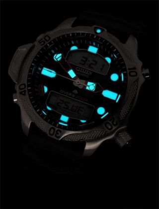 Nagelneu Citizen Jp1010 - 00l Promaster Aqualand Ii Armbanduhr Diver ' S 200m Blau Bild
