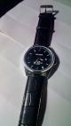 Herrenarmband Uhr Schwarz,  Leder Armbanduhren Bild 2