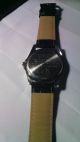 Herrenarmband Uhr Schwarz,  Leder Armbanduhren Bild 4