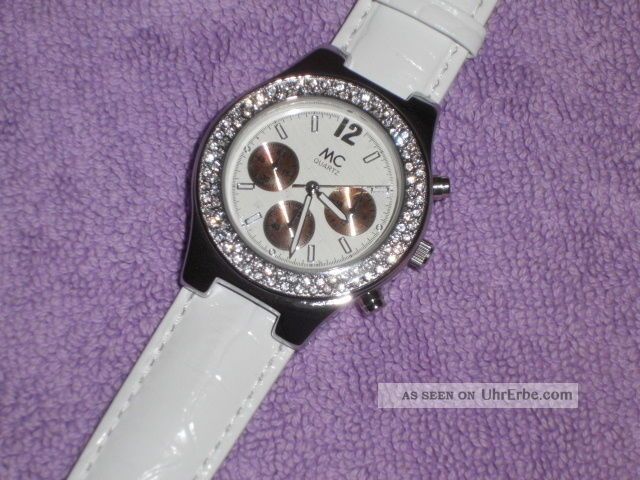 Mc Timetrend Analog Damen - Armbanduhr Farbe Weiss Ovp Armbanduhren Bild