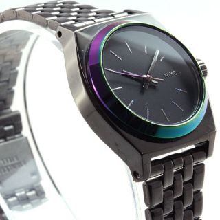 Nixon Small Time Teller Gunmetal/multi Damen Analog Uhr Watch Armbanduhr Bild