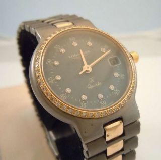 Longines Titan 750 Gold Diamant Lünette Damen Uhr Bild