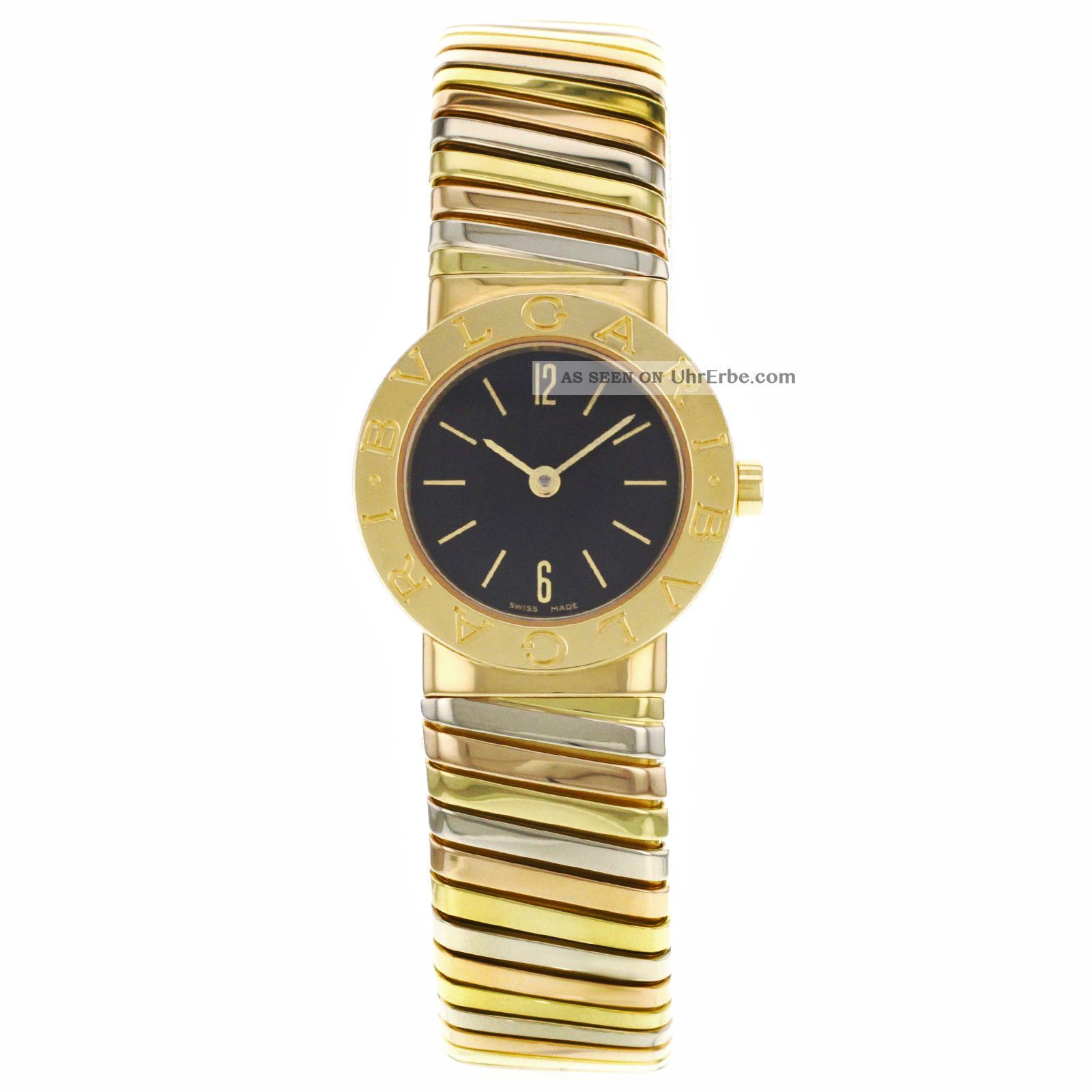 Bvlgari Tubogas Bb192tywp - 18k Dreifarbige Gold Damen Uhr Armbanduhren Bild
