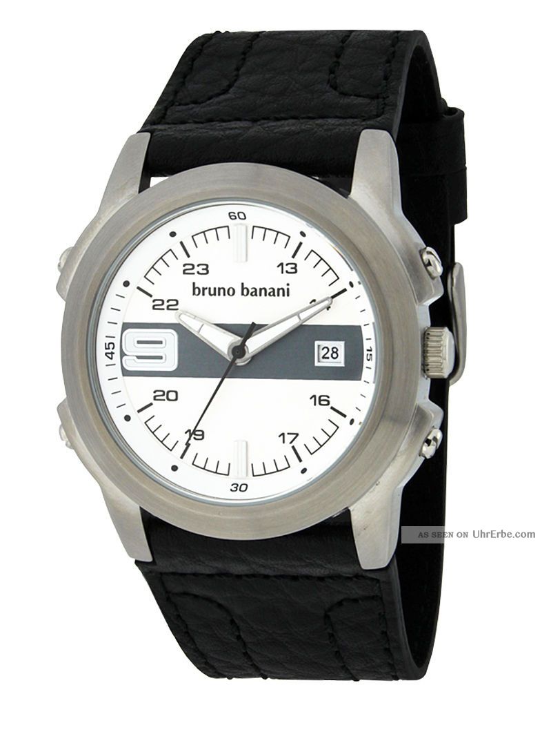 Bruno Banani Herren Pan Schwarz,  Br21093 Uhr,  Armbanduhr,  Herrenuhr & Ovp Armbanduhren Bild