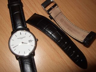 Frederique Constant Slim Line Luxusuhr Armbanduhr Inkl.  Ersatzarmband Uhr Herren Bild