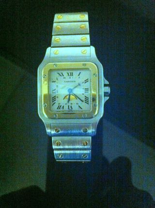 Cartier Santos Mondphase - Stahl / Gold Bild