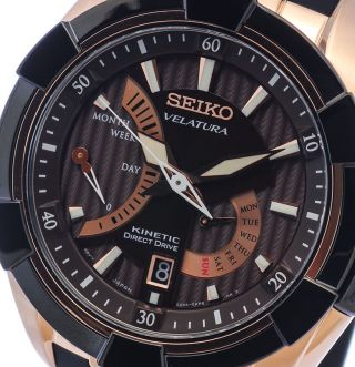 Nagelneu Seiko Velatura Srh020p1 Armbanduhr Kinetic Direct Drive WunderschÖn Bild