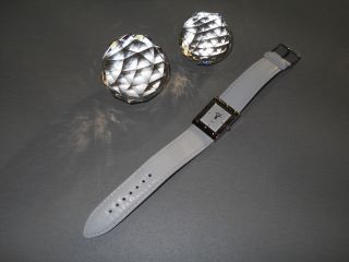 Damen Armbanduhr Mit Weißem Glattleder Armband,  Fahion Times,  Quartz Bild