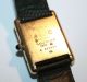 Cartier Damenuhr Tank Silber Vergoldet Bordeaux Ziffernblatt Handaufzug Armbanduhren Bild 2
