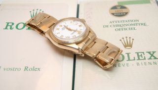 Rolex Datejust Oyster Medium Gold Weißes Zb Bild