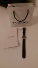 Pandora Uhr Damenuhr Gold/schwarz Lederarmband - Mit Etikett Armbanduhren Bild 1
