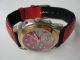 Fossil Chrono Quarz,  Mit Roten Lederband Armbanduhren Bild 2