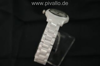 Fossil Damenuhr / Damen Uhr Keramik Ceramic Datum Weiß Silber Dezent Ce1072 Bild