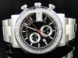 Herren Armbanduhr Gucci Ya101324 Chronograph 3.  5cm Diamant 101g Bild