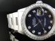 Herren Armbanduhr Rolex Datejust Blau Diamant 2cm Mitte 90er Armbanduhren Bild 2