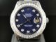 Herren Armbanduhr Rolex Datejust Blau Diamant 2cm Mitte 90er Armbanduhren Bild 6