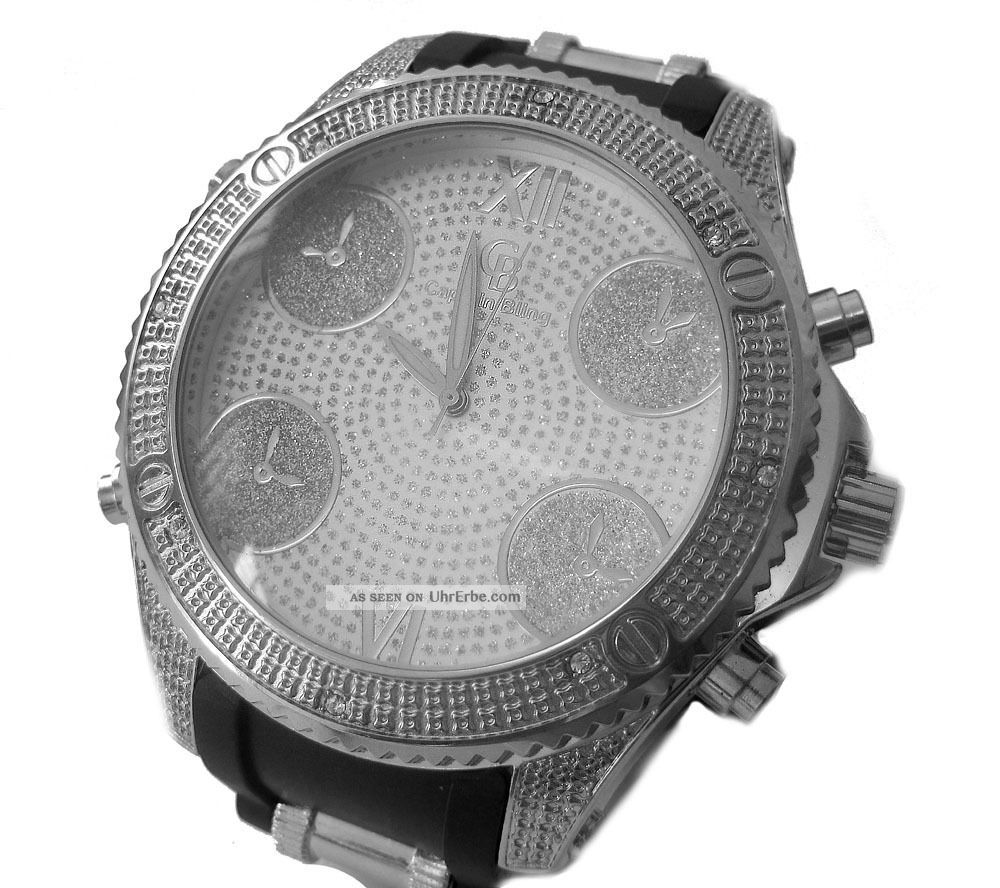Herren Designer - Stil Gefror Heraus Gummibügel Hiphop Bling Uhr Armbanduhren Bild