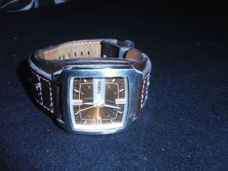 Fossil Armbanduhr Herren Leder Braun Bild