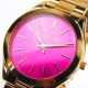 Michael Kors Slim - Line Damenuhr Ladies Watch Vergoldet Runway Pink Mk3264 Armbanduhren Bild 1