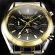 V Mode Herren Automatikuhr Tage Datum Stunden Edelstahl Armbanduhr Golden Armbanduhren Bild 1