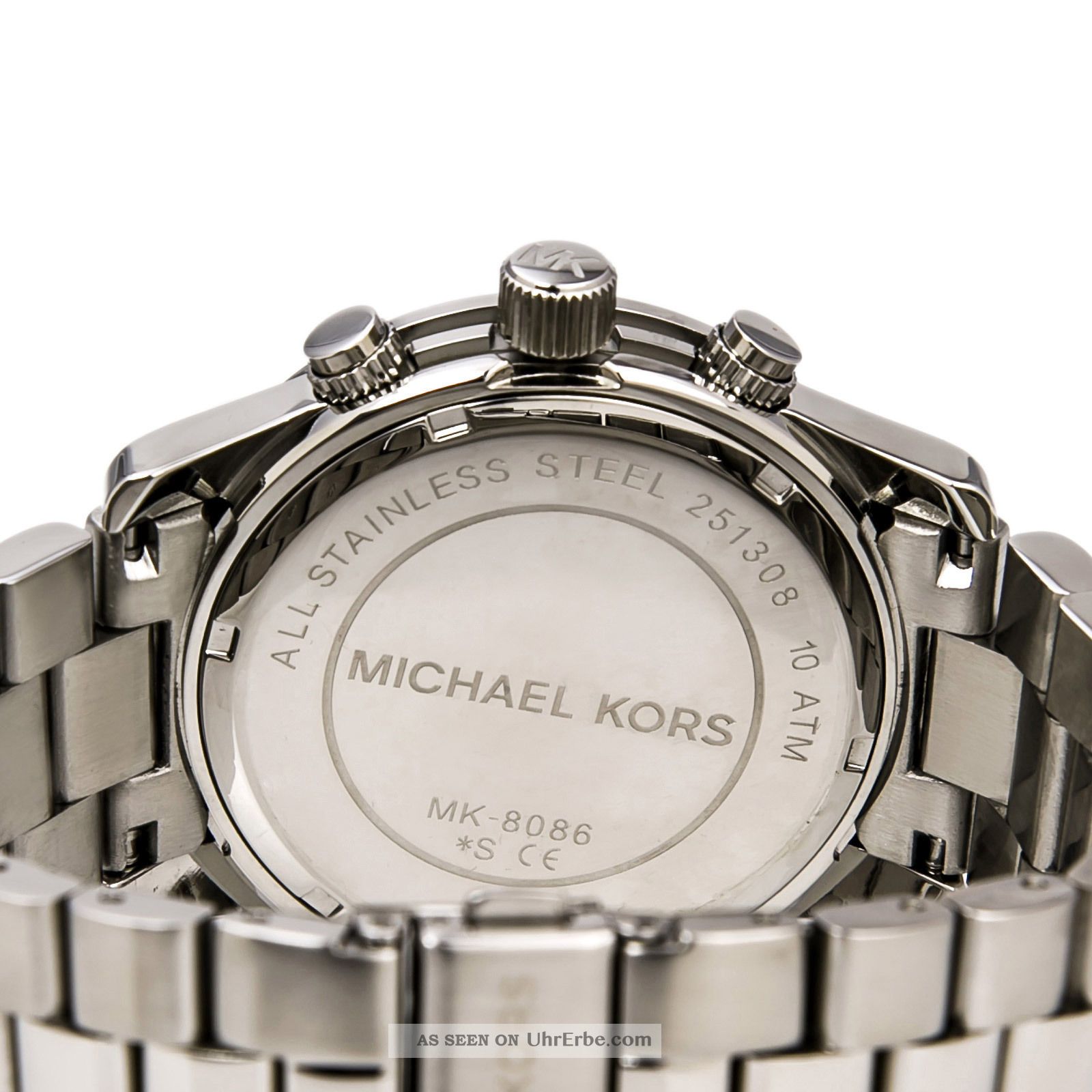 Michael Kors Mk8086 Herren Silber Übergröße Uhr Rollbahn
