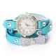 Damen Vintage Armbanduhr Leder Bowknot Bracelet Strass Kette Uhren Uhr Watches Armbanduhren Bild 9