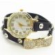 Damen Vintage Armbanduhr Leder Bowknot Bracelet Strass Kette Uhren Uhr Watches Armbanduhren Bild 10