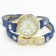 Damen Vintage Armbanduhr Leder Bowknot Bracelet Strass Kette Uhren Uhr Watches Armbanduhren Bild 3