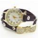 Damen Vintage Armbanduhr Leder Bowknot Bracelet Strass Kette Uhren Uhr Watches Armbanduhren Bild 8