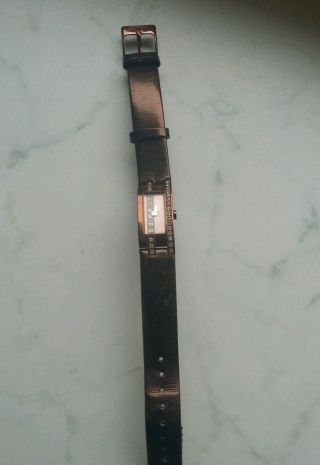 Esprit Damen Armbanduhr Uhr Lederarmband Braun Mit Glänzenden Steinen Bild