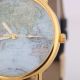 World Map Globe Mode Leder Alloy Damen Analog Quarz - Uhren Schwarz Armbanduhren Bild 5