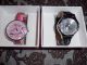 2 Modische Armbanduhren,  Luscious Girls,  Pink,  Schwarz,  Glitzersteinchen,  Ov Armbanduhren Bild 4
