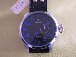 Herrenuhr Moderne Xxl Armbanduhr Lederdesignarmband Uhr Aq - 7921 Bild
